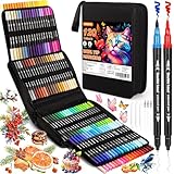 POWLYB Pinselstifte Set – Dual Brush Pen Set mit 120...