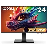 KOORUI 24 Zoll Monitor Full-HD, 75 Hz, 5ms, Eye Comfort, sRGB 99% Farbumfangs,(1920 x 1080, HDMI, VGA, Neigbar, VESA 75x75) Schwarz