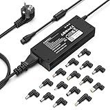 90W Universal Netzteil Laptop Ladegerät für HP Lenovo Acer Asus Dell Toshiba Sony Samsung Fujitsu MSI Medion 15V 16V 18V 18.5V 19V 19.5V 20V mit 16 Adapterstecke