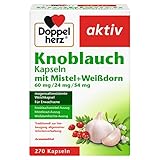 Doppelherz Knoblauch Kapseln mit Mistel + Weißdorn 60 mg/ 24 mg/ 54 mg - Traditionelles Arzneimittel zur Vorbeugung allgemeiner Arterienverkalkung – 3er Pack (3 x 270 Kapseln)