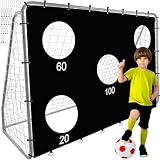 TRIZAND Fußballtor mit Torwand 170x240x85 cm Training für Garten Kinder 21268