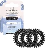 invisibobble Power True Black, Schwarzes Spiral Haargummi für Dickes Haar & Aktiven Lebensstil, HAIRLOVETECH™ Technologie, starker Halt & Komfort, ideal für Damen & Herren, 3 Stück