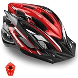 Shinmax Fahrradhelm Herren Fahrradhelm Damen Fahrradhelm mit Visier Abnehmbarer Fahrradhelm mit Licht MTB Fahrrad Helm Erwachsenen Unisex Mountainbike Helm Radhelm Rennradhelm 57-62cm