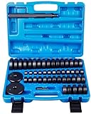 DAYUAN 52 TLG Radlager Montagescheiben Radialdichtringen Buchsen Schalen Gummis Abzieher Druckstück Treibsatz Einpressen 18–65 mm