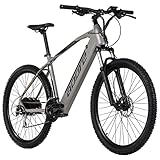 Adore Alu E-MTB Hardtail 27,5' Raccoon E-Bike Grau 250 Watt Li-Ion 36V/14 Ah/504 Wh 24 Gänge