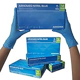 ARNOMED Nitril Einweghandschuhe M, puderfrei, latexfrei, 100 Stück/Box, Einmalhandschuhe, Blaue Nitrilhandschuhe, in Gr. S, M, L & XL verfügbar