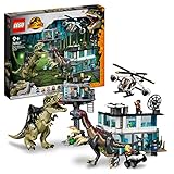 LEGO 76949 Jurassic World Giganotosaurus & Therizinosaurus Angriff Set Mit Spielzeug-Hubschrauber, Garage, Spielzeugauto Und 2 Dinosaurier-Figuren, Geschenk Für Fans Von Der Jurassic Park-Reihe