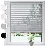 SONELLO Aluminium Jalousie 60cm x 130cm Silber Alu Jalousie Klemmfix ohne Bohren Sichtschutz Blendschutz Lichtschutz Sonnenschutz für Fenster und Türen