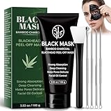 Mitesserentferner, Blackhead Remover Peel Off Maske, Schwarze Maske zum Entfernen von Mitessern und Akne, Mitesserentferner Maske geeignet für Männer, Frauen und alle Hauttypen