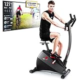 Ergometer SPORTSTECH ESX500 mit Smartphone App Steuerung und Live & On Demand Kurse+ 5,5 Zoll Display, 12KG Schwungmasse, Pulsgurt kompatibel – Fitness Bike Heimtrainer mit flüsterleisem Riemenantrieb