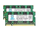 4GB (2x2GB) PC2 5300 SODIMM RAM DDR2 667MHz 2Rx8 2GB DDR2 5300s PC2 666MHz Arbeitsspeicher 200-Pin CL5 1,8V Notizbuch für iMac,mac Mini,MacBook,MacBook Pro,Intel