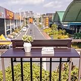 Wasserdichter Balkongeländertisch für den Außenbereich, Hängetisch mit starker Belastung, klappbarer Balkon-Bartisch für Terrasse, Veranda, Hinterhof, 120 cm