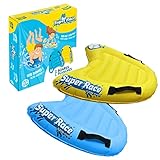 Original Cup® - Set of 2 Super Race bodyboards for children - Inflatable special windsurfing boards - For better gliding and more comfort - Slip'n Slide water games 100% fun