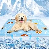 kudmwcc Kühlmatte für Hunde & Katzen,50 X 40cm Kühlmatte Hunde,Selbstkühlende Hundematte,Kühldecke Hundebett Für Kleine Grosse Hunde,Dog Cooling Mat für Zuhause Unterwegs Oder im Auto