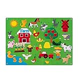 BEAHING Kinder Hatten das Gefühl, das Board -Vorschule zu sehen, wie Farm Story Board Spielzeug frühzeitiges Bildungsspiel für Kleinkinder, das Gefühl des Story Board für Kinder