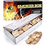 Räucherbox zum Grillen aus Edelstahl - Smokebox für Ein Tolles Aroma Beim BBQ für Gasgrill, Kohlegrill und Holzgrill - Räucherzubehör Für Barbecue mit Klappdeckel – Universal Geschenk für Männer