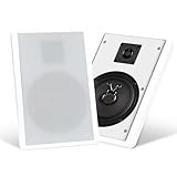 Pronomic FLS-540 WH Flatpanel Wandlautsprecher Boxen Paar (HiFi Flachlautsprecher, 2-Wege Box, 5,25'/133mm Woofer, 1,2'/30mm Tweeter, 25/50 Watt (RMS/Peak), Polklemmen-Anschluss) weiß