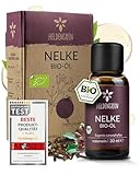 Heldengrün® BIO Nelkenöl [100% NATURREIN] Nelkenöl zum Einnhemen - Echtes Gewürznelkenöl - Ätherisches Nelkenöl Zahnschmerzen - Clove Oil