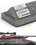 Schützenfilz® Gewehrauflage - 2 Stück - Präzision für Jäger und Sportschützen - für Hochsitz und Schießstand - die handliche Alternative zum Zweibein
