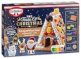 Dr. Oetker Knusperhäuschen - Set aus 4 Lebkuchenhäusern und Dekoriersets zum Basteln und Verzieren für die Weihnachtszeit - 4 x 403 g