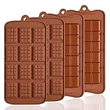 4 PCS Silikon Schokolade Formen, senhai 2 Arten von Break Apart Antihaftbeschichtung Candy Protein und Energie Bar Form Backblech …