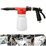 Youool Auto-Schaumpistole 900 ml, 2 in 1 Einstellbar Schaumlanze, Auto Cleaning Foam Gun Schaumkanone Gartenschlauch Anschließen zur Reinigung von Auto-und Motorradgärten Verwendet