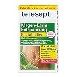 tetesept Magen-Darm Entspannung Kautabletten - mit Kräutergeschmack – Medizinprodukt zur Anwendung bei Blähungen, Völlegefühl & Magendruck - hochdosiert mit Simeticon 1 x 20 Stück