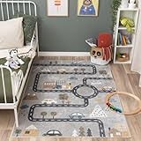 FRAAI | Home & Living Waschbarer Kinderteppich - Ravi Road Bunt - 80x150cm - - Kinderzimmer - Jungen - Mädchen - Carpet