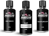 FINISH LINE L8AU Titangrau (Felge) für VW VOLKSWAGEN Aktualisierungsfarbe 30ML Kit für Farbe Graue Grundierung Klarlack Lackreparatur