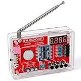 IOIUSKKU FM Radio Montagesatz mit Leiterplattenherstellungs Mikrocontroller für elektronische DIY Wissenschaftsexperimente ABS Equip