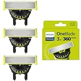 Philips OneBlade 360-Ersatzklingen für alle OneBlade und OneBlade Pro Modelle, original von Philips, 3er-Pack (Modell QP430/60)