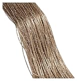 DLZFUDTY Perlenvorhang,Perlen Vorhang Perlen String Vorhang Tür Vorhang Perlen Fadenvorhänge Fenster Wandteller Raumteiler Türwohnhaus Wohnzimmer Hochzeitsdekor(Champagne,3x2.4m)