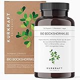 Kurkraft® Bockshornklee Kapseln Aktiviert (240 Stück) - Bio-Zertifiziert & Laborgeprüft - Vegan - 2600mg (650mg je Kapsel) - ohne Zusatzstoffe - Sorgfältig in Deutschland produziert