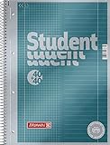 Brunnen 1067174 Notizblock / Collegeblock Student Premium Duo (Veredeltes Deckblatt mit Metallic-Effekt, A4, Lineatur 27 + 28, 90 g/m², 40 Blatt liniert, 40 Blatt kariert)