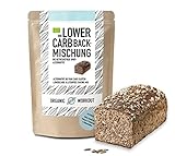 LOWER-CARB-BROTBACKMISCHUNG 350g – Bio, vegan, glutenfrei, Eiweiss-Brot-Alternative, Lebensmittel ohne Getreide, ohne Milch, keto, Organic Workout