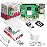 BerryBase Raspberry Pi 5 Starterkit (1GB RAM) – Offizielles Bundle mit Gehäuse, Netzteil 27W, MicroSD (vorinstalliert mit Raspberry Pi OS), HDMI-Kabel, Kartenleser & Geschenkverpackung