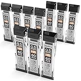 Nicpro 600 Stück Bleistiftminen 0,5 mm HB, 0,5mm bruchfeste Minen für Druckbleistifte Schreiben Zeichnen, 60 Stück/Dosen, 10 Dosen