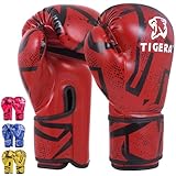 Tigera Kinder Boxhandschuhe | Kickboxen, Muay Thai Sparring, Training | Boxsack - Sandsack | Kampfsport, Punchinghandschuhe Coachinghandschuhe für Jungen, Mädchen (8oz, Red)