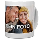 PhotoFancy® - Tasse mit Foto bedrucken lassen - Fototasse personalisieren – Kaffeebecher zum selbst gestalten (Weiß)