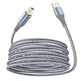 ANMIEL Druckerkabel 5M,USB-Druckerkabel, Hochgeschwindigkeits-USB 2.0-A-Stecker auf Typ-B-Stecker,Drucker-Scanner-Kabel, kompatibel mit HP, Canon, Epson, Dell, Brother, Xerox, Samsung usw