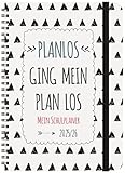 Schülerkalender Planlos 2025/2026: mit 12-monat.-Kalendarium von August 2025 bis Juli 2026. Pro Woche 2 Seiten mit viel Platz für Notizen. Format 14,8 x 21 cm