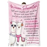 SteadStyle Schwester Geschenk, Weihnachten Geschenke für Schwester Kuscheldecke, Geburtstagsgeschenk für Schwester, Valentinstag Muttertag für Schwestern Freundin