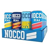 NOCCO BCAA Energy Drink – zuckerfrei, vegan Energy Getränk mit Koffein, Vitaminen und Aminosäuren – Pfirsichgeschmack, 24 x 330ml inkl. Pfand (Mix Summer Edition)