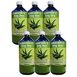 ForeverFit Aloe Vera Trinkgel 6 x 1000ml Barbadensis Miller Blattgel unverdünnt KEIN Saft KEIN Konzentrat OHNE künstliche Vitamine. Acemannan bis 1200mg/Liter. 30242