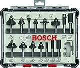 Bosch Professional 15tlg. Fräser Set Mixed (für Holz,...