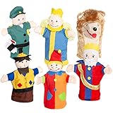 roba Kasperlefiguren aus Stoff, Handpuppenset 6-fach, Kinder...