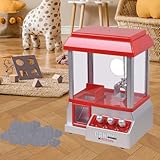 Candy Grabber Süßigkeitenautomat, Süßigkeiten Greifautomat Greifer Spielautomat mit Soundeffekten und Joysticks, rot, Kind