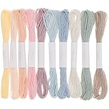 Rico Design Stickgarn-Set, 10-teilig, Pastell, Baumwolle, 8 Meter