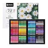 Artecho Ölpastellkreide 72 Strong Color Set, lichtechte Farben, Sanfte Berührung, Einfaches Mischen und Schattieren, Ideal für Künstler, Hobbymaler, Schule.