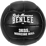 BENLEE Rocky Marciano 960183 Unisex – Erwachsene PAVELEY Artificial Leather Medicine Ball, Black, 3kg